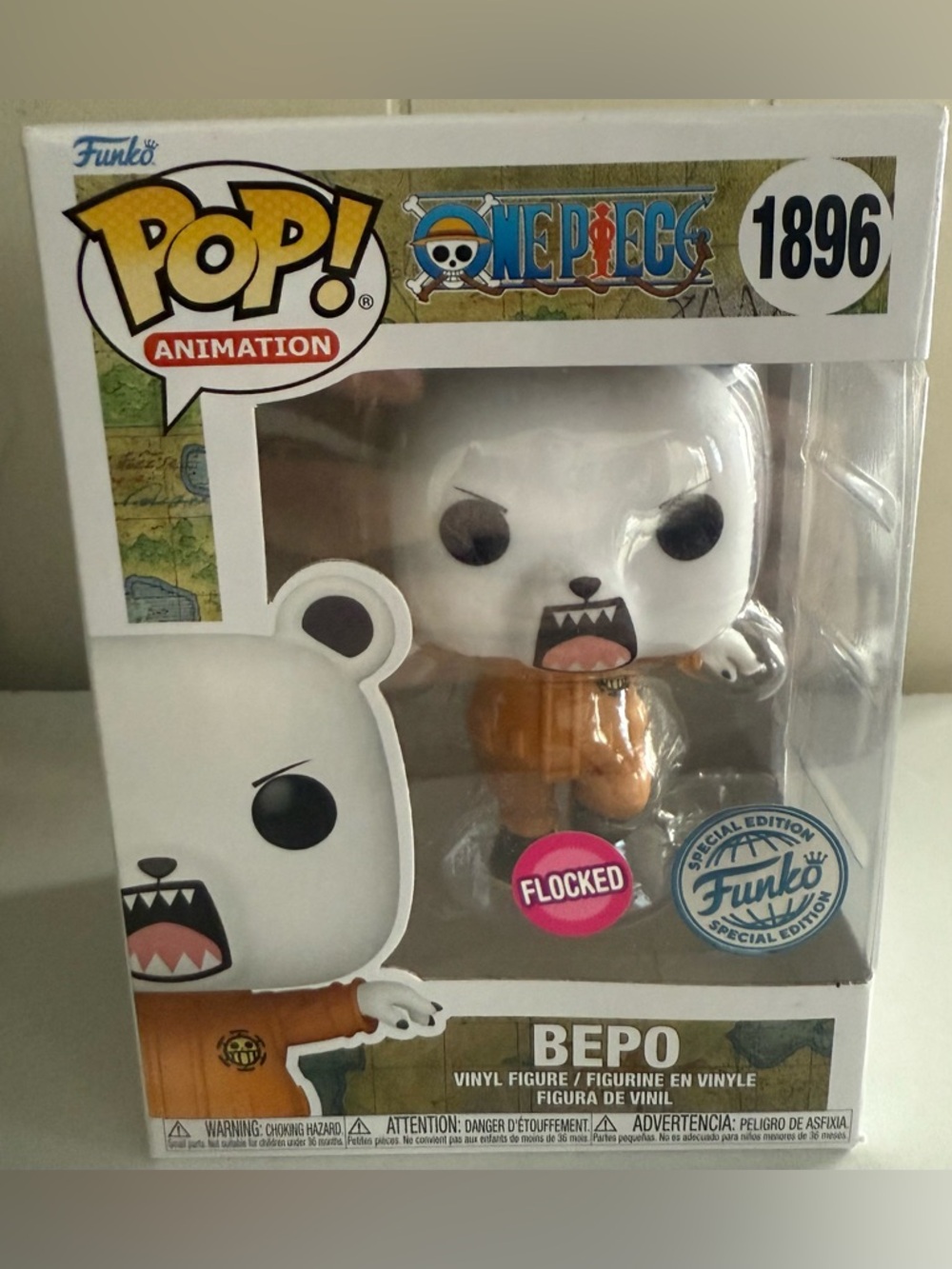 Funko Pop! Animation BEPO Flocked White and Orange #1896